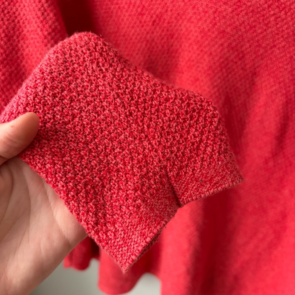 J. Jill Womens V-neck Sweater Cotton Blend Brick Red Size Large - Picture 8 of 10